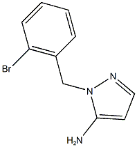 1-[(2-bromophenyl)methyl]-1H-pyrazol-5-amine,,结构式