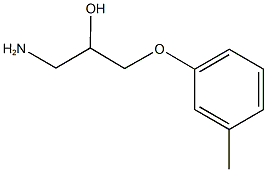 1-amino-3-(3-methylphenoxy)propan-2-ol 结构式
