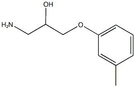 1-amino-3-(3-methylphenoxy)propan-2-ol 化学構造式