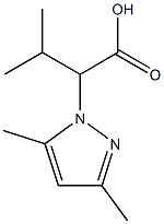 2-(3,5-dimethyl-1H-pyrazol-1-yl)-3-methylbutanoic acid 结构式