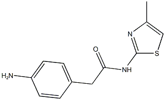 2-(4-aminophenyl)-N-(4-methyl-1,3-thiazol-2-yl)acetamide Struktur