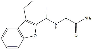 2-{[1-(3-ethyl-1-benzofuran-2-yl)ethyl]amino}acetamide,,结构式