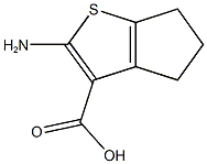 2-amino-4H,5H,6H-cyclopenta[b]thiophene-3-carboxylic acid 结构式