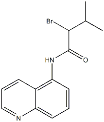 2-bromo-3-methyl-N-quinolin-5-ylbutanamide Struktur