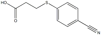 3-[(4-cyanophenyl)sulfanyl]propanoic acid 化学構造式