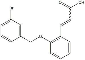 3-{2-[(3-bromophenyl)methoxy]phenyl}prop-2-enoic acid,,结构式