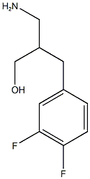 3-amino-2-[(3,4-difluorophenyl)methyl]propan-1-ol,,结构式