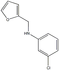 3-chloro-N-(furan-2-ylmethyl)aniline, 51597-76-3, 结构式