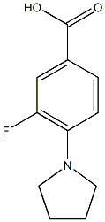3-fluoro-4-(pyrrolidin-1-yl)benzoic acid Struktur
