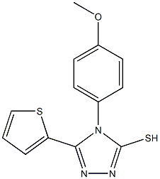 4-(4-methoxyphenyl)-5-(thiophen-2-yl)-4H-1,2,4-triazole-3-thiol,,结构式