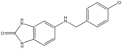 5-{[(4-chlorophenyl)methyl]amino}-2,3-dihydro-1H-1,3-benzodiazol-2-one Struktur