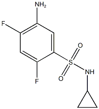 5-amino-N-cyclopropyl-2,4-difluorobenzene-1-sulfonamide 结构式
