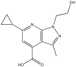 6-cyclopropyl-1-(2-hydroxyethyl)-3-methyl-1H-pyrazolo[3,4-b]pyridine-4-carboxylic acid|