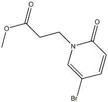 methyl 3-(5-bromo-2-oxo-1,2-dihydropyridin-1-yl)propanoate,,结构式