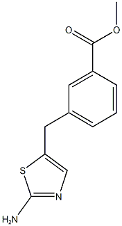 methyl 3-[(2-amino-1,3-thiazol-5-yl)methyl]benzoate Struktur