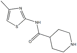 N-(4-methyl-1,3-thiazol-2-yl)piperidine-4-carboxamide 化学構造式