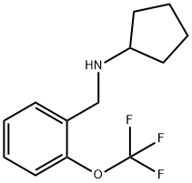 N-{[2-(trifluoromethoxy)phenyl]methyl}cyclopentanamine 结构式