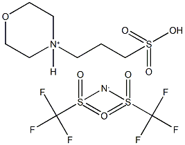 4-(3-Sulfopropyl)morpholin-4-ium bis(trifluoromethylsulfonyl)amide 化学構造式