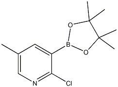 2-Chloro-5-methyl-3-(4,4,5,5-tetramethyl-1,3,2-dioxaborolan-2-yl)pyridine 化学構造式