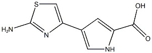 4-(2-AMINO-1,3-THIAZOL-4-YL)-1H-PYRROLE-2-CARBOXYLIC ACID 结构式
