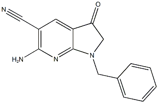 6-AMINO-1-BENZYL-3-OXO-2,3-DIHYDRO-1H-PYRROLO[2,3-B]PYRIDINE-5-CARBONITRILE Structure