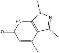 1,3,4-TRIMETHYL-1,7-DIHYDRO-6H-PYRAZOLO[3,4-B]PYRIDIN-6-ONE,,结构式