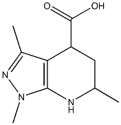 1,3,6-TRIMETHYL-4,5,6,7-TETRAHYDRO-1H-PYRAZOLO[3,4-B]PYRIDINE-4-CARBOXYLIC ACID Structure