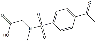 (4-ACETYLPHENYL)SULFONYL](METHYL)AMINO]ACETIC ACID,,结构式