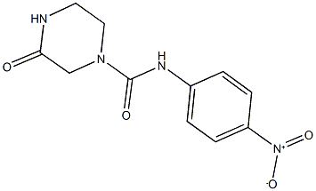 N-(4-NITROPHENYL)-3-OXOPIPERAZINE-1-CARBOXAMIDE Structure