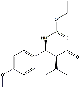 ETHYL (1S,2S)-2-FORMYL-1-(4-METHOXYPHENYL)-3-METHYLBUTYLCARBAMATE 化学構造式