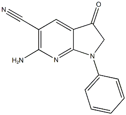 6-AMINO-3-OXO-1-PHENYL-2,3-DIHYDRO-1H-PYRROLO[2,3-B]PYRIDINE-5-CARBONITRILE 化学構造式
