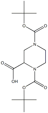 1,4-DI-BOC-PIPERIDINE-2-CARBOXYLIC ACID, 98.6% 结构式