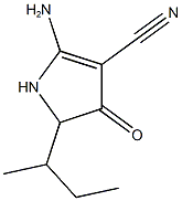 2-AMINO-5-SEC-BUTYL-4-OXO-4,5-DIHYDRO-1H-PYRROLE-3-CARBONITRILE 化学構造式