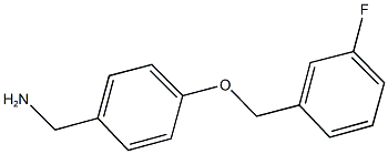 1-{4-[(3-FLUOROBENZYL)OXY]PHENYL}METHANAMINE 结构式