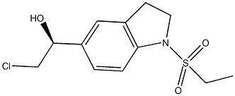 (1S)-2-CHLORO-1-[1-(ETHYLSULFONYL)-2,3-DIHYDRO-1H-INDOL-5-YL]ETHANOL,,结构式