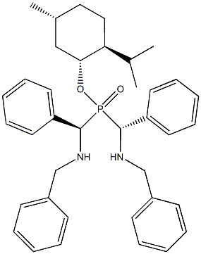 (1R,2S,5R)-2-ISOPROPYL-5-METHYLCYCLOHEXYL BIS[(R)-(BENZYLAMINO)(PHENYL)METHYL]PHOSPHINATE Struktur