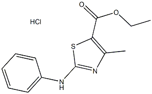 ethyl 2-anilino-4-methyl-1,3-thiazole-5-carboxylate hydrochloride,,结构式