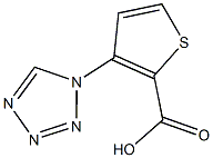 3-(1H-tetrazol-1-yl)thiophene-2-carboxylic acid,,结构式