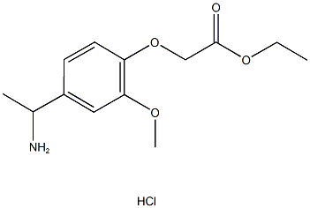 ethyl [4-(1-aminoethyl)-2-methoxyphenoxy]acetate hydrochloride Structure