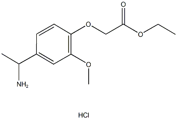 ethyl [4-(1-aminoethyl)-2-methoxyphenoxy]acetate hydrochloride 化学構造式