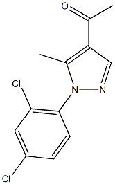 1-[1-(2,4-dichlorophenyl)-5-methyl-1H-pyrazol-4-yl]ethan-1-one,,结构式