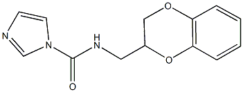 N-(2,3-dihydro-1,4-benzodioxin-2-ylmethyl)-1H-imidazole-1-carboxamide 化学構造式