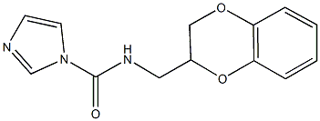 N-(2,3-dihydro-1,4-benzodioxin-2-ylmethyl)-1H-imidazole-1-carboxamide,,结构式