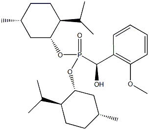 bis[(1R,2S,5R)-2-isopropyl-5-methylcyclohexyl] [(S)-hydroxy(2-methoxyphenyl)methyl]phosphonate,,结构式