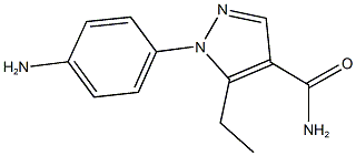 1-(4-aminophenyl)-5-ethyl-1H-pyrazole-4-carboxamide 结构式