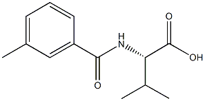 (2S)-3-methyl-2-[(3-methylbenzoyl)amino]butanoic acid 结构式