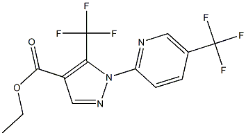 ethyl 5-(trifluoromethyl)-1-[5-(trifluoromethyl)pyridin-2-yl]-1H-pyrazole-4-carboxylate 化学構造式