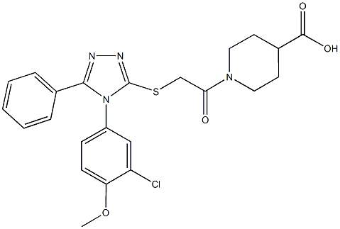 1-{2-[4-(3-Chloro-4-methoxy-phenyl)-5-phenyl-4H-[1,2,4]triazol-3-ylsulfanyl]-acetyl}-piperidine-4-carboxylic acid