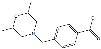 4-[(2,6-dimethylmorpholin-4-yl)methyl]benzoic acid 化学構造式