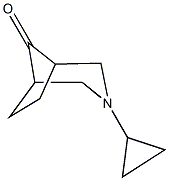 3-cyclopropyl-3-azabicyclo[3.2.1]octan-8-one 结构式